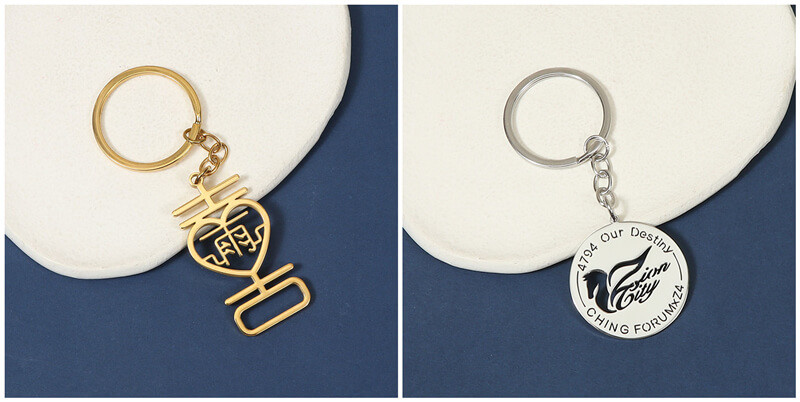 custom shaped metal keyring maker wholesale personalized heart keychains manufacturer